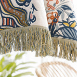 Rustic Jacquard Floral Throw Blanket - Reversible 100% Cotton