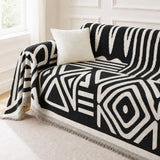 Pet-Friendly Boho Couch Cover · Black