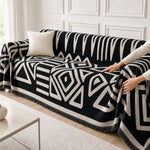 Pet-Friendly Boho Couch Cover · Black