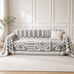 Pet-Friendly Boho Couch Cover · Dove Gray