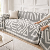 Pet-Friendly Boho Couch Cover · Dove Gray