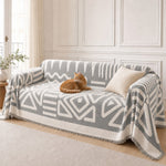 Pet-Friendly Boho Couch Cover · Dove Gray