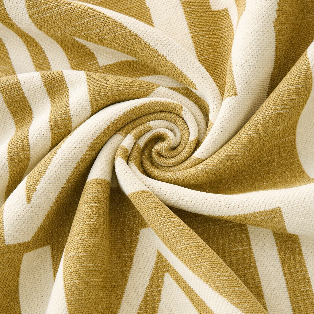 Pet-Friendly Boho Couch Cover · Golden Mustard