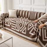 Pet-Friendly Boho Couch Cover · Mocha