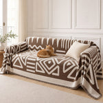 Pet-Friendly Boho Couch Cover · Mocha