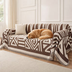Pet-Friendly Boho Couch Cover · Mocha