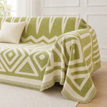 Pet-Friendly Boho Couch Cover · Olive Green