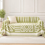 Pet-Friendly Boho Couch Cover · Olive Green