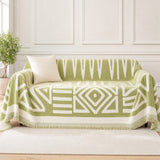 Pet-Friendly Boho Couch Cover · Olive Green