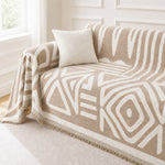 Pet-Friendly Boho Couch Cover · Sand Beige