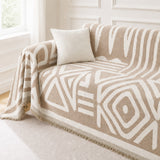 Pet-Friendly Boho Couch Cover · Sand Beige