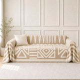 boho couch cover sand beige front