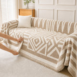 Pet-Friendly Boho Couch Cover · Sand Beige