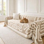 Pet-Friendly Boho Couch Cover · Sand Beige