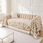 Pet-Friendly Boho Couch Cover · Sand Beige