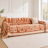 Pet-Friendly Boho Couch Cover - Terracotta