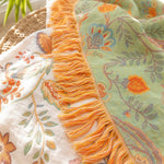 Handmade two-tone fringe detail