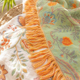 Handmade two-tone fringe detail