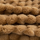 Pet-Friendly Plush Couch Cover · Honeycomb Beige