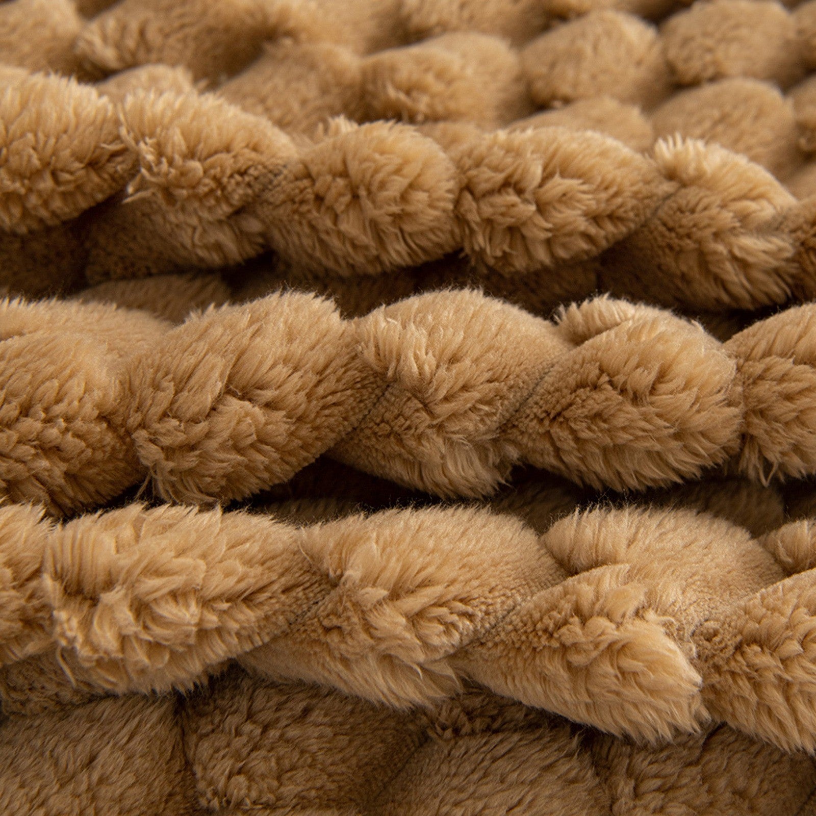 Pet-Friendly Plush Couch Cover · Honeycomb Beige