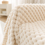 Pet-Friendly Plush Couch Cover · Vanilla Cream