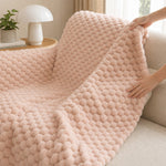 Pet-Friendly Plush Couch Cover · Blush Pink