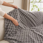 Pet-Friendly Plush Couch Cover · Slate Gray