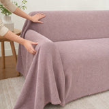 Pet-Friendly Herringbone Couch Cover · Mist Lilac - hands install