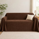 Pet-Friendly Herringbone Couch Cover · Chestnut Mocha - front