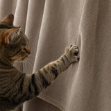 Pet-Friendly Herringbone Couch Cover · Oat Beige - cat anti-scratch