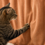 Pet-Friendly Herringbone Couch Cover · Rust Orange - cat anti-scratch