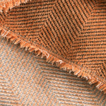 Pet-Friendly Herringbone Couch Cover · Rust Orange - frayed hem macro
