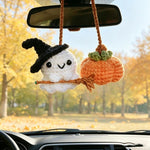 Halloween Car Charm - Crochet Ghost