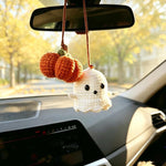 Halloween Car Charm - Crochet Ghost