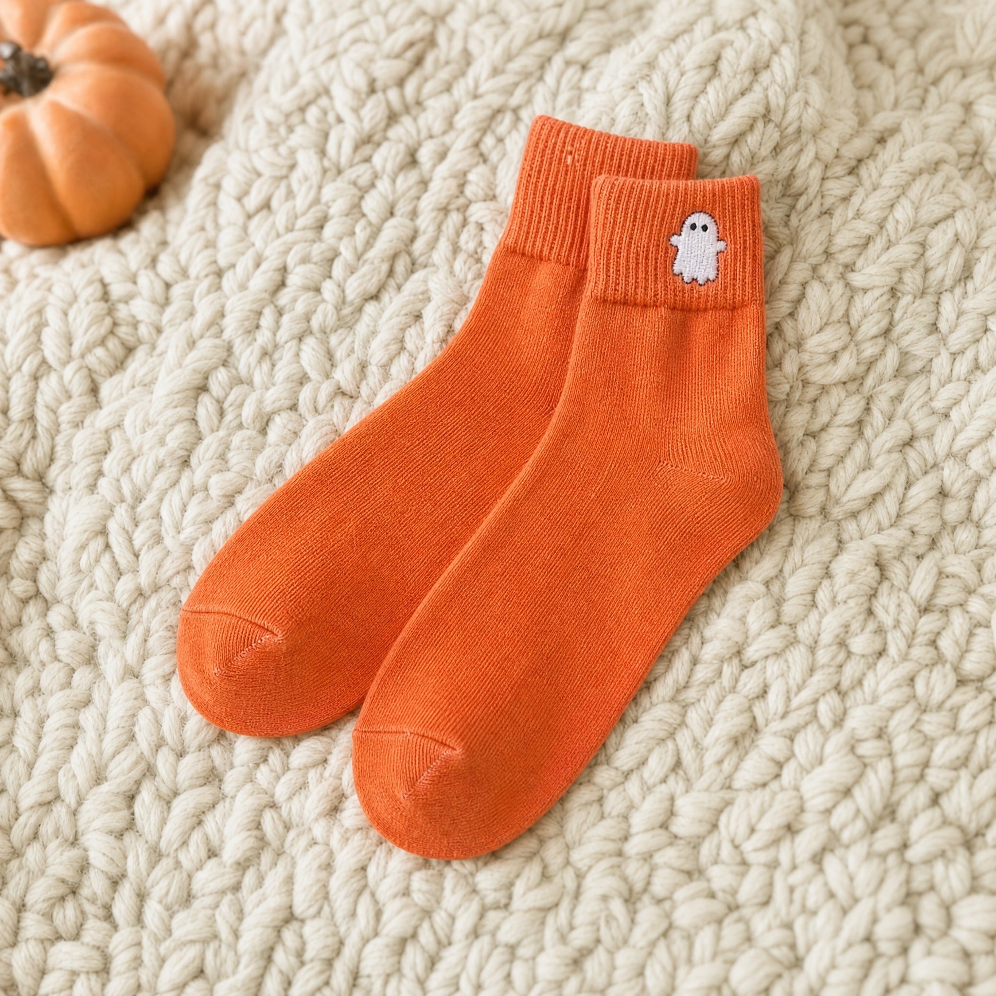 Ghost sock styled, orange