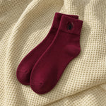 Spider sock styled, burgundy