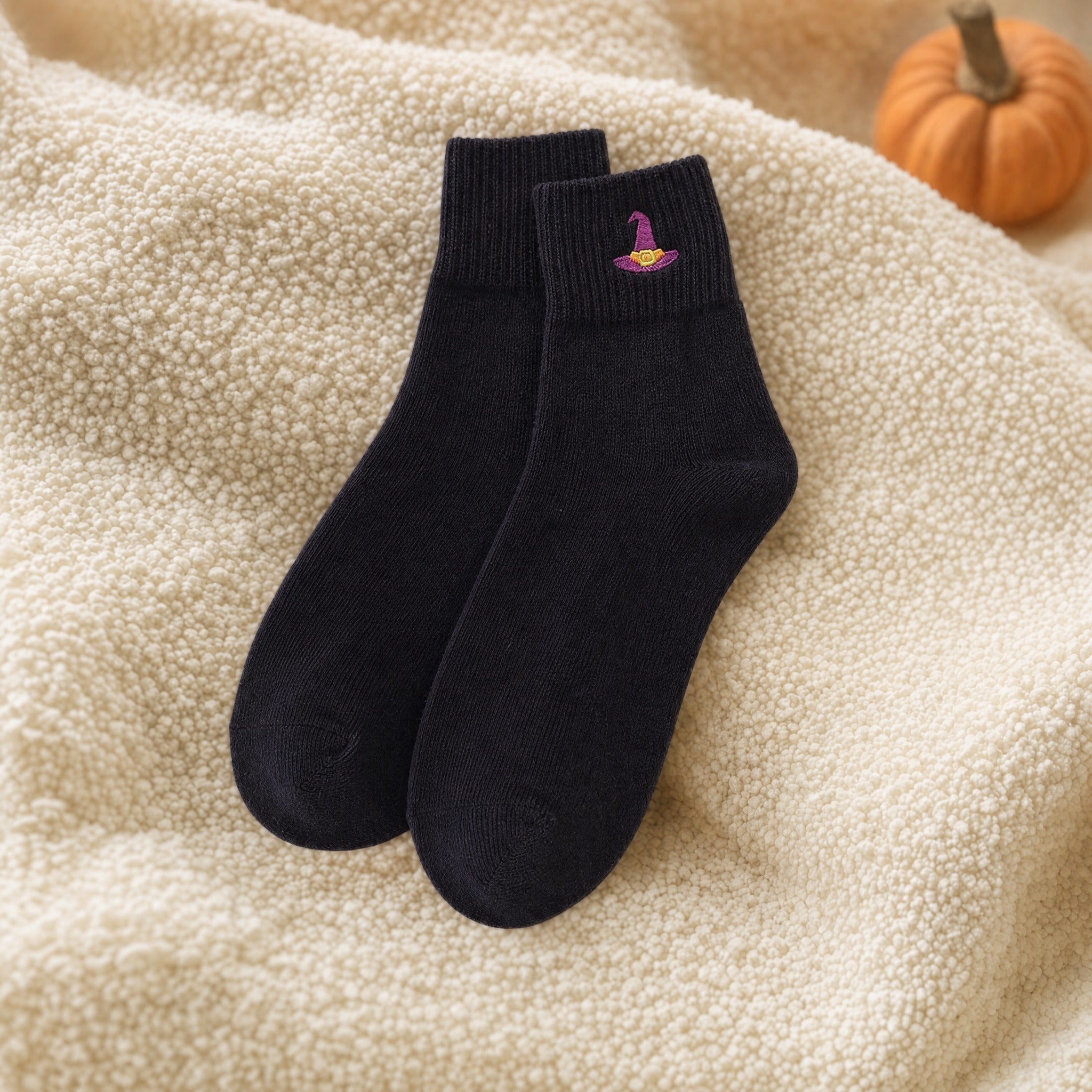 Witch hat sock styled, black