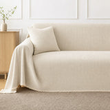 herringbone cover ivory cream front