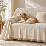 herringbone fringe almond 6 pet dog