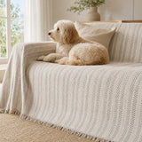 Pet-Friendly Herringbone Couch Cover · Ink Sketch