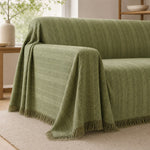 Pet-Friendly Herringbone Couch Cover · Olive Grove