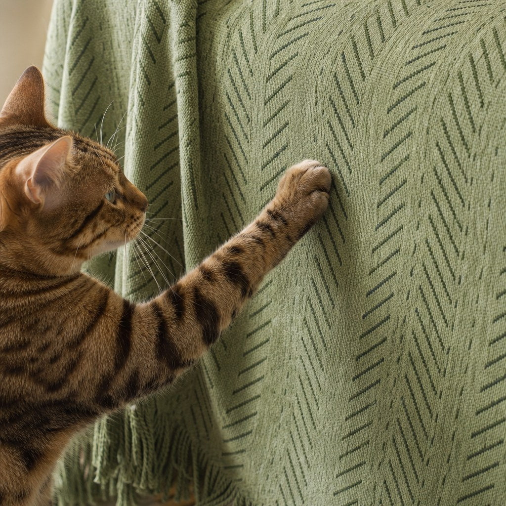 Pet-Friendly Herringbone Couch Cover · Olive Grove