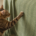 Pet-Friendly Herringbone Couch Cover · Olive Grove