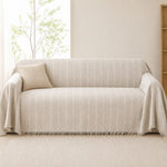 Pet-Friendly Herringbone Couch Cover · Pebble Gray