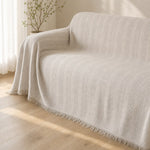 Pet-Friendly Herringbone Couch Cover · Pebble Gray