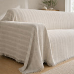 Pet-Friendly Herringbone Couch Cover · Pebble Gray