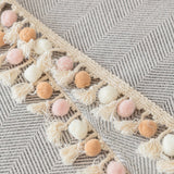 Pet-Friendly Herringbone Tassel Couch Cover · Cloud Drift