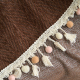 Pet-Friendly Herringbone Tassel Couch Cover · Cocoa Earth