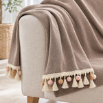 herringbone tassel mushroom 4 corner detail
