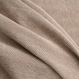 Pet-Friendly Herringbone Tassel Couch Cover · Mushroom Mist